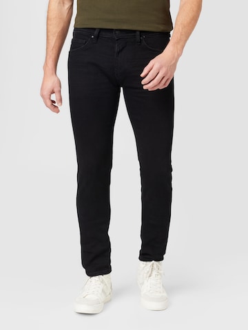 Regular Jeans 'Piers' de la TOM TAILOR DENIM pe negru: față