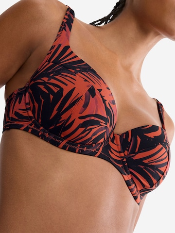 TRIUMPH T-shirt Bikini top ' Red Label Summer Palm ' in Brown