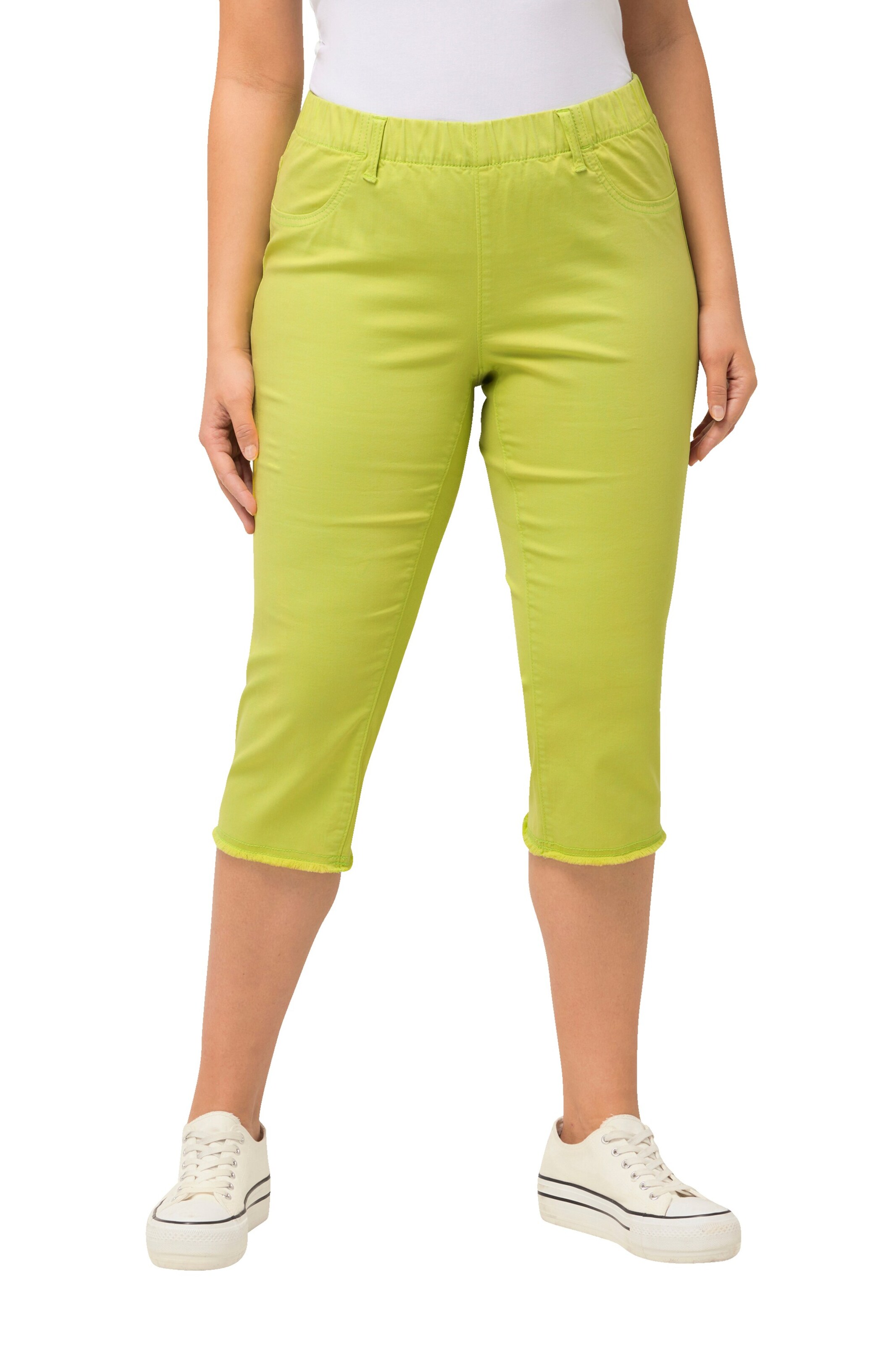 Ulla Popken Regular Hose in Grün: Vorderseite