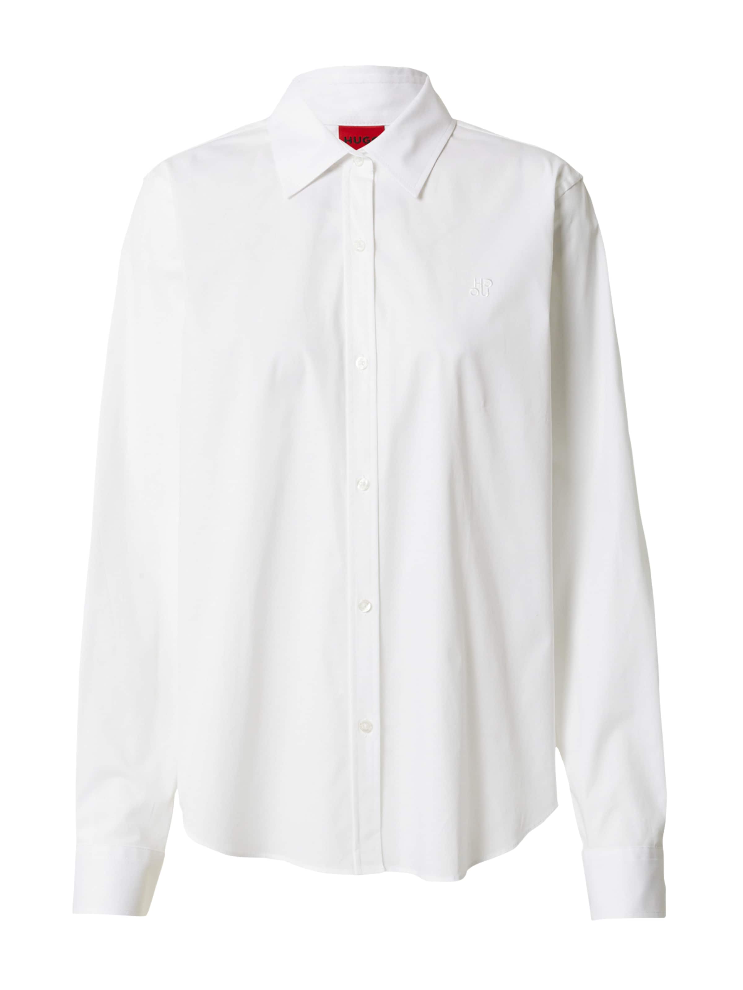 HUGO Blúz &#x27;Essential&#x27; - fehér: elől
