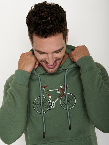 Felpa 'Bike Enzo Simple' di GREENBOMB in verde