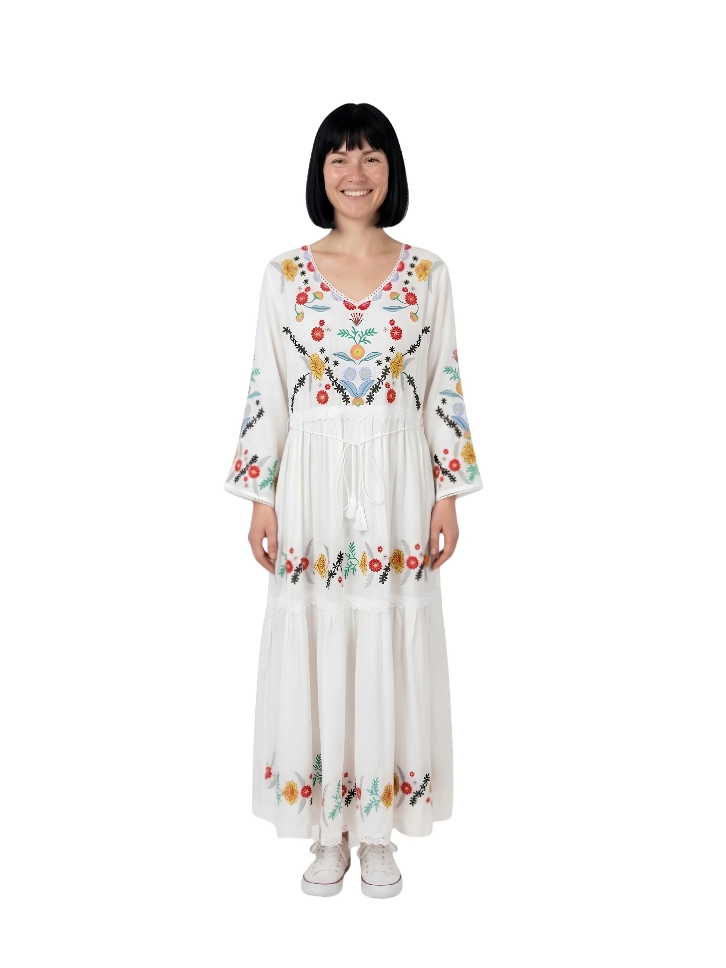 Rody’s forever - Vestido 'Lässiges Damenkleid A26, weiß , marimea L' en blanco