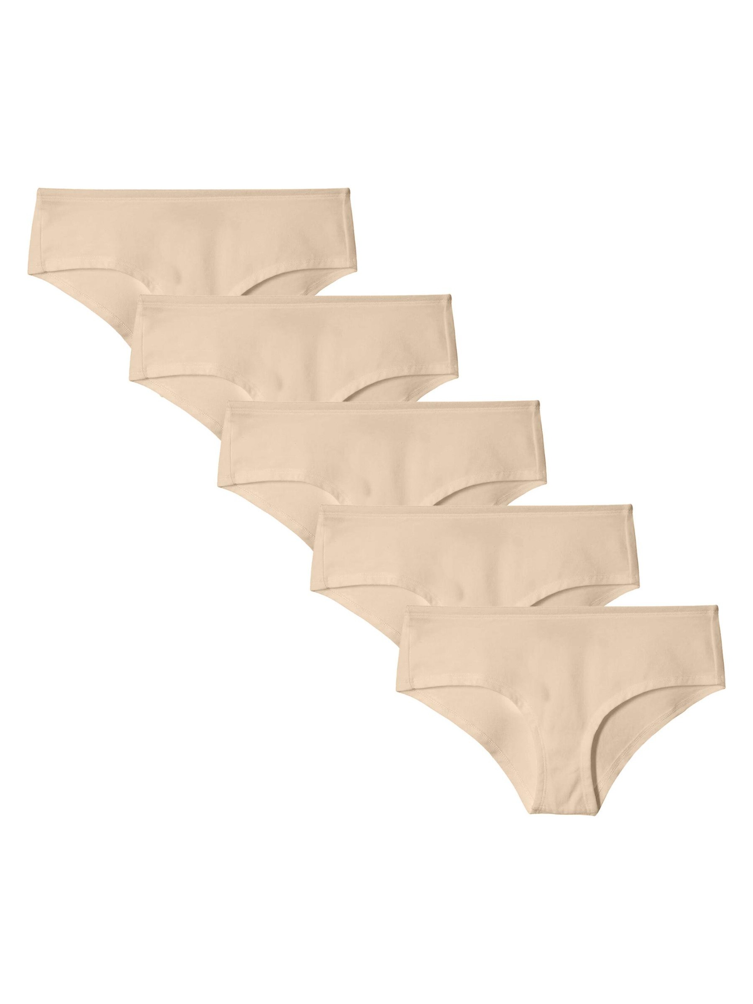 Maxte Boyshorts 'ULTRA SOFT Hipster Maxislip Women 5er Pack' in Beige: front