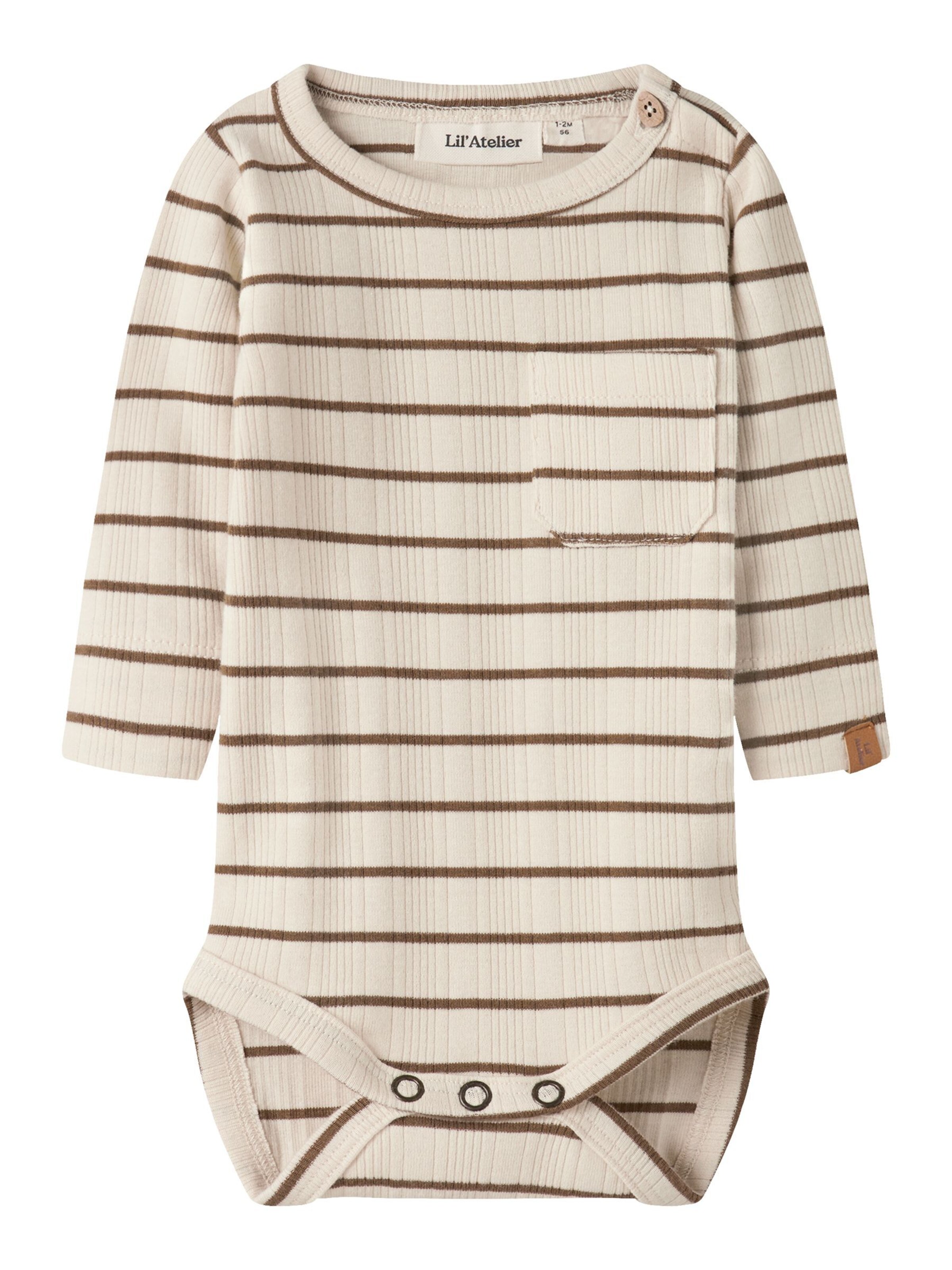Lil'Atelier - Pijama entero/body en blanco: frente