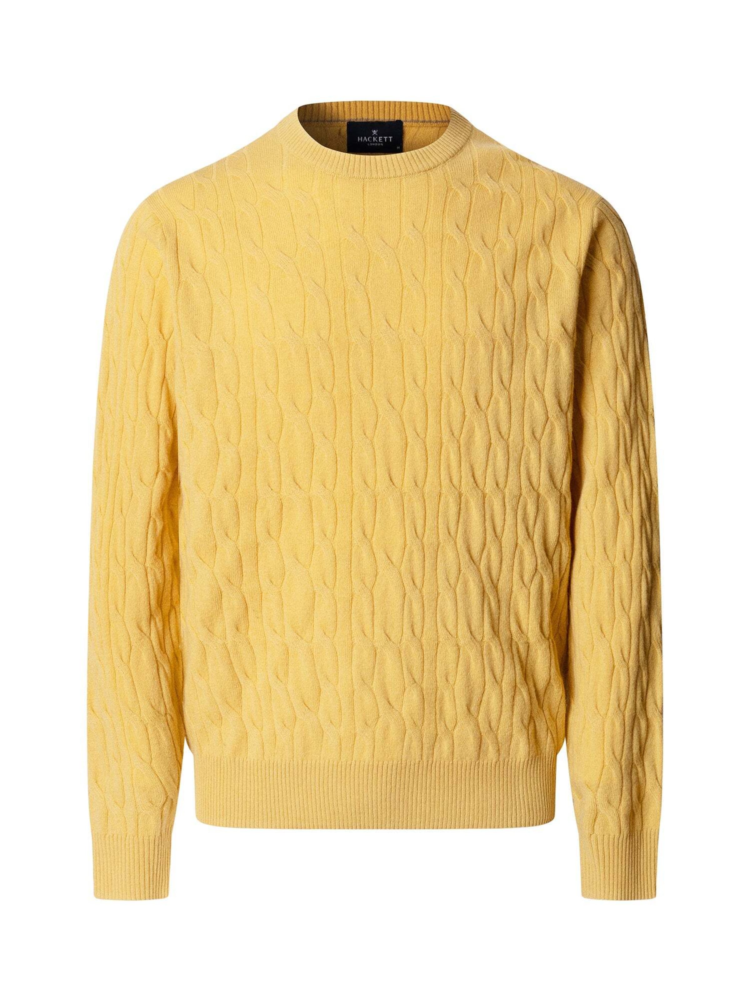Hackett London Sweater in Yellow: front