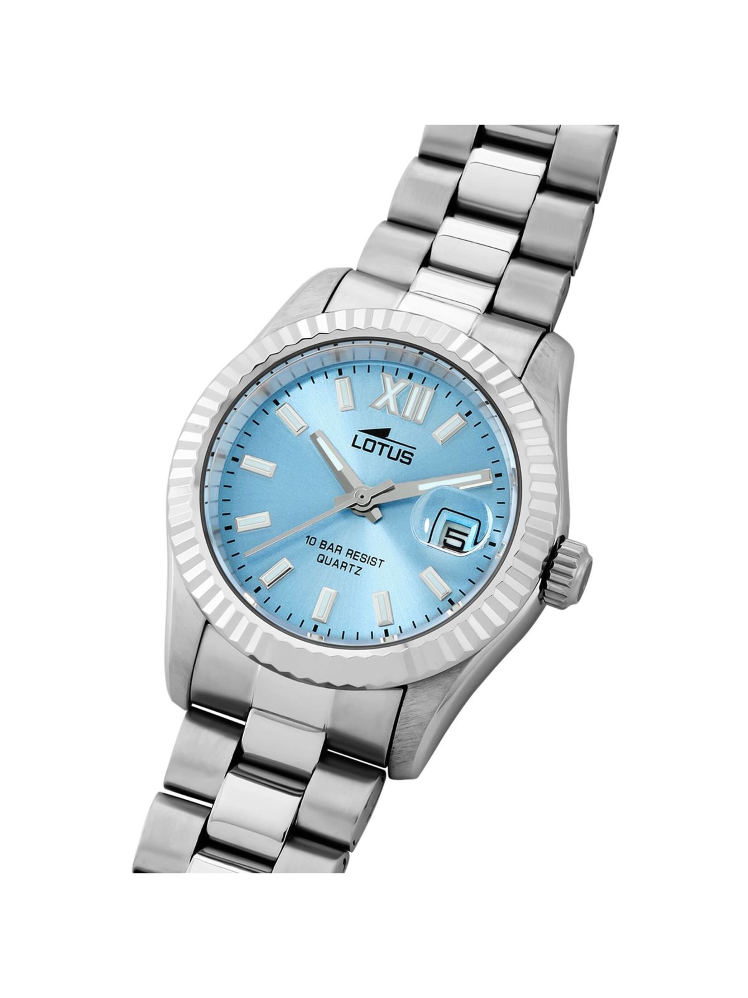 Montre à affichage analogique Lotus en bleu
