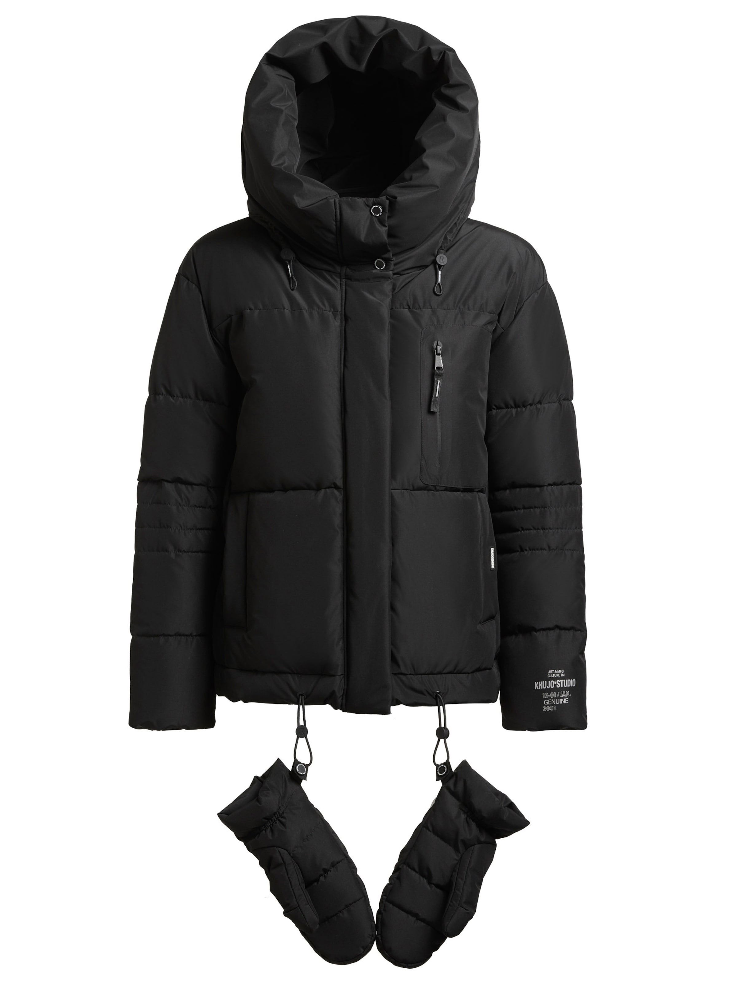 Veste d’hiver 'Peeke2' khujo en noir : devant