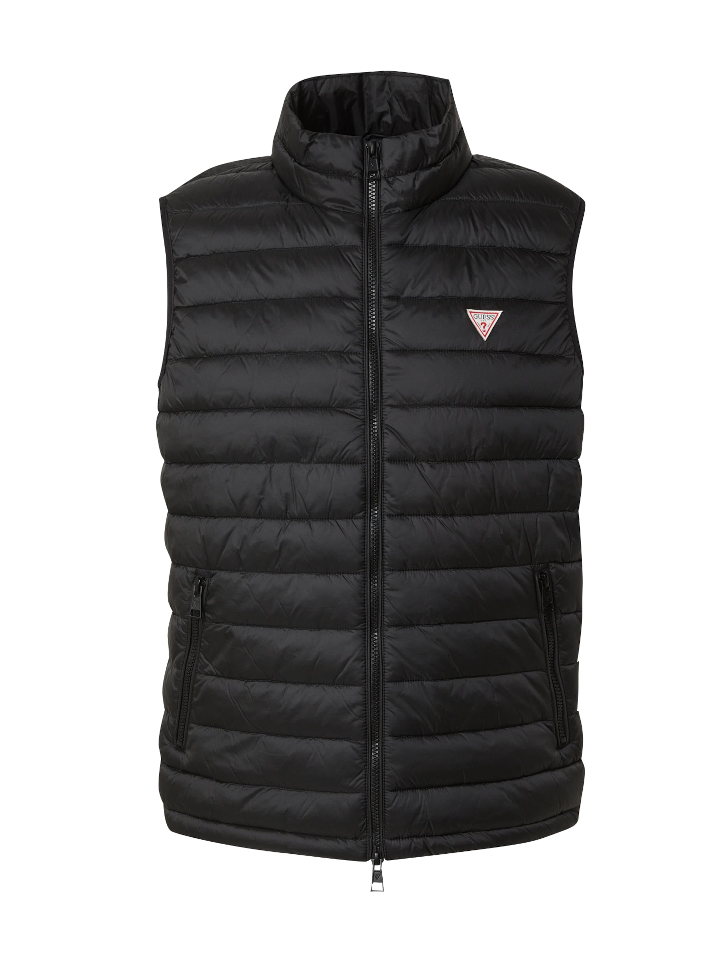 Vestă de la GUESS JEANS pe negru: față