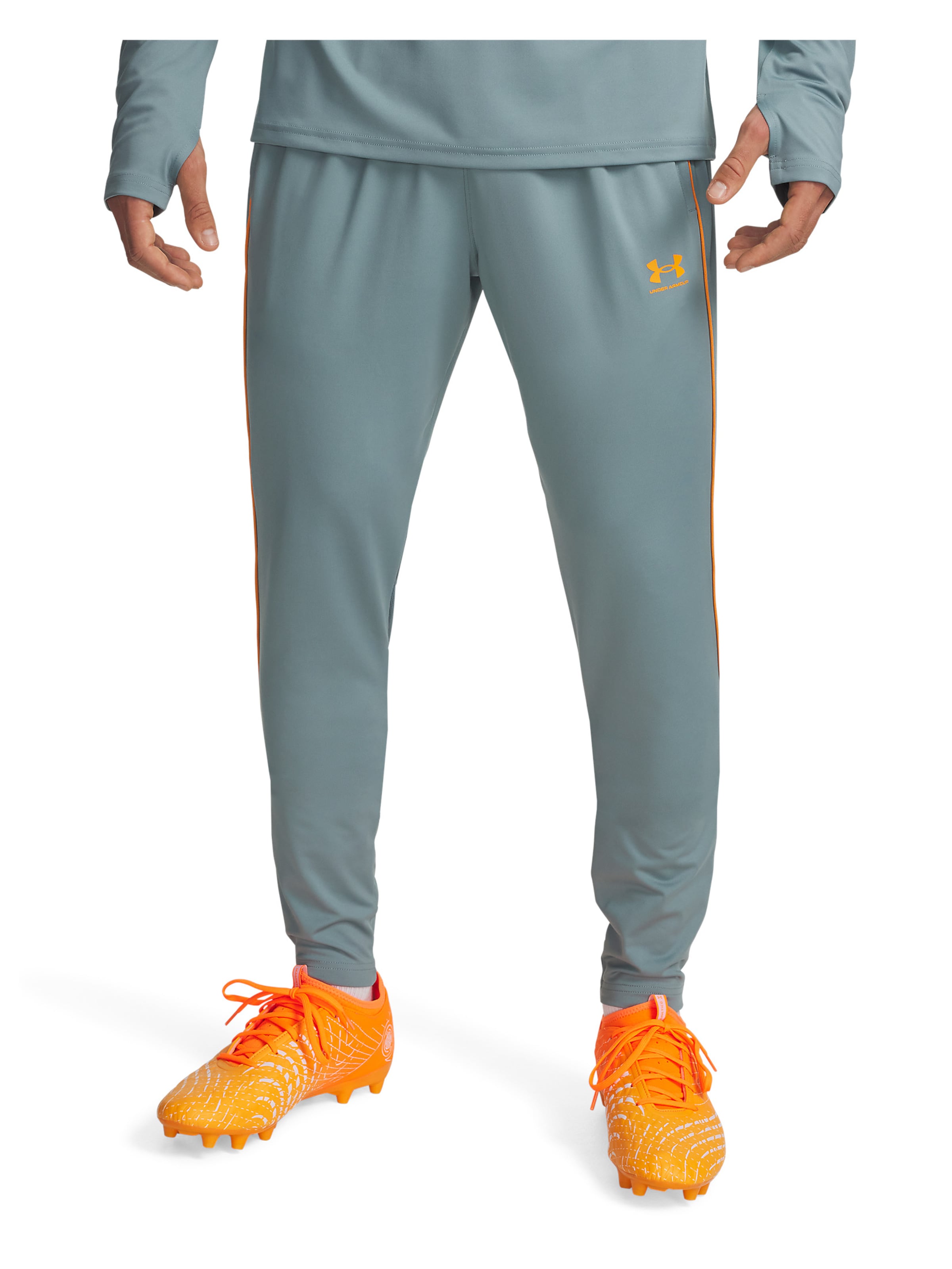 UNDER ARMOUR Slimfit Sportbroek 'Challenger' in Groen: voorkant