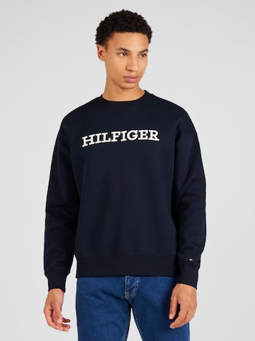 Sweat-shirt TOMMY HILFIGER en bleu : devant