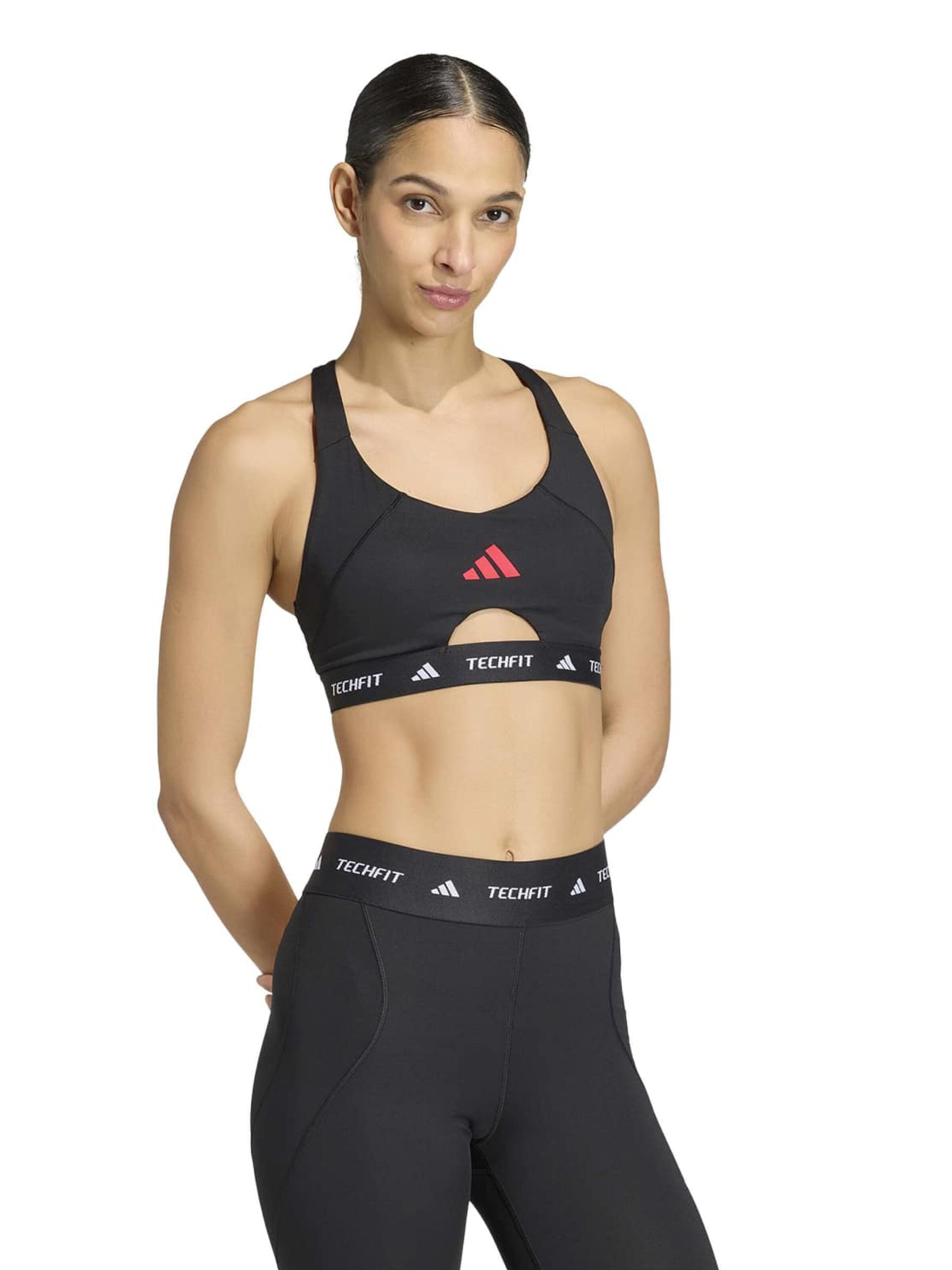 ADIDAS PERFORMANCE Bustier Sport-BH in Schwarz: Vorderseite