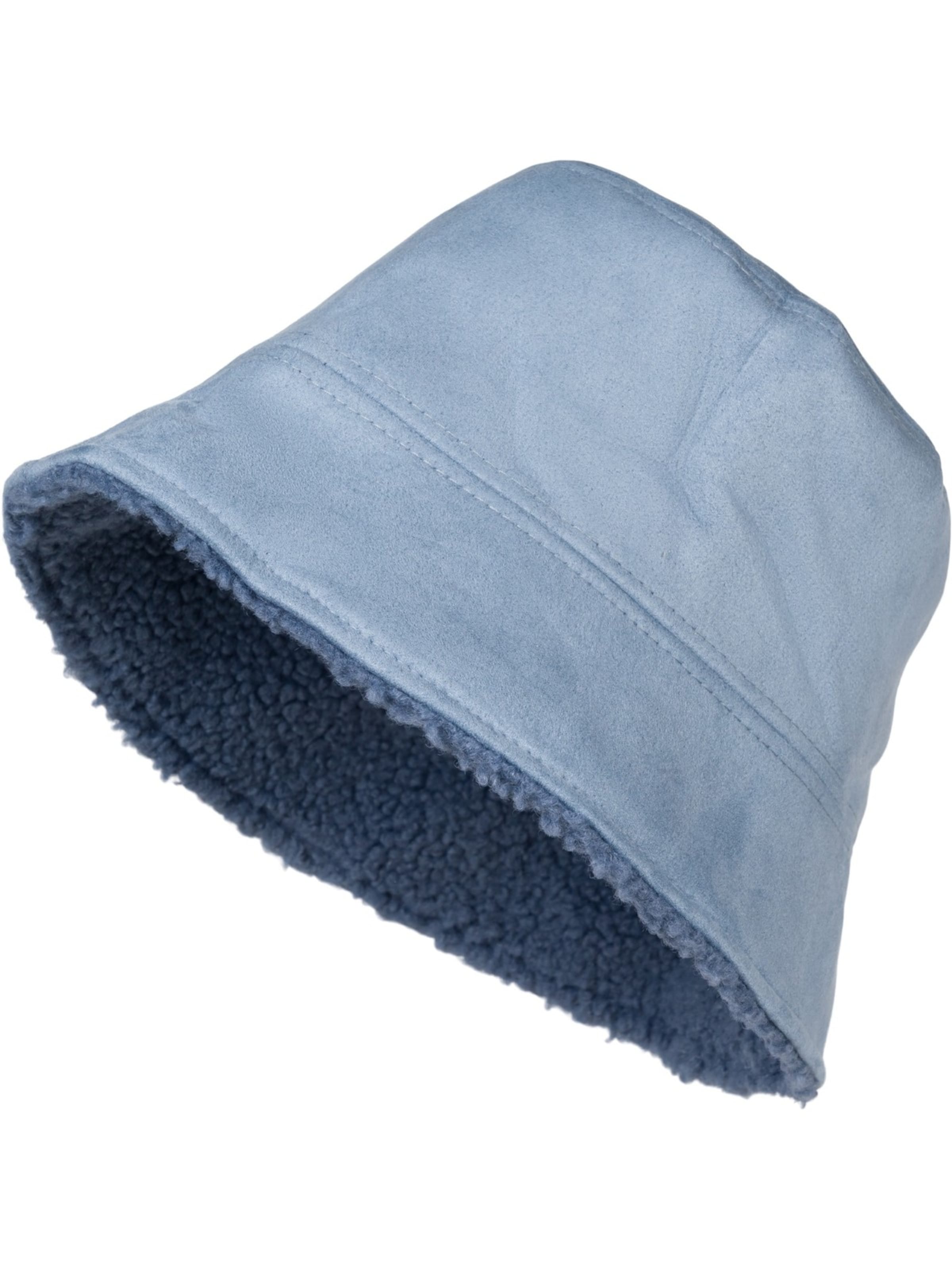 styleBREAKER Hat '2 in 1 Wende Fischerhut Materialmix' in Blue: front