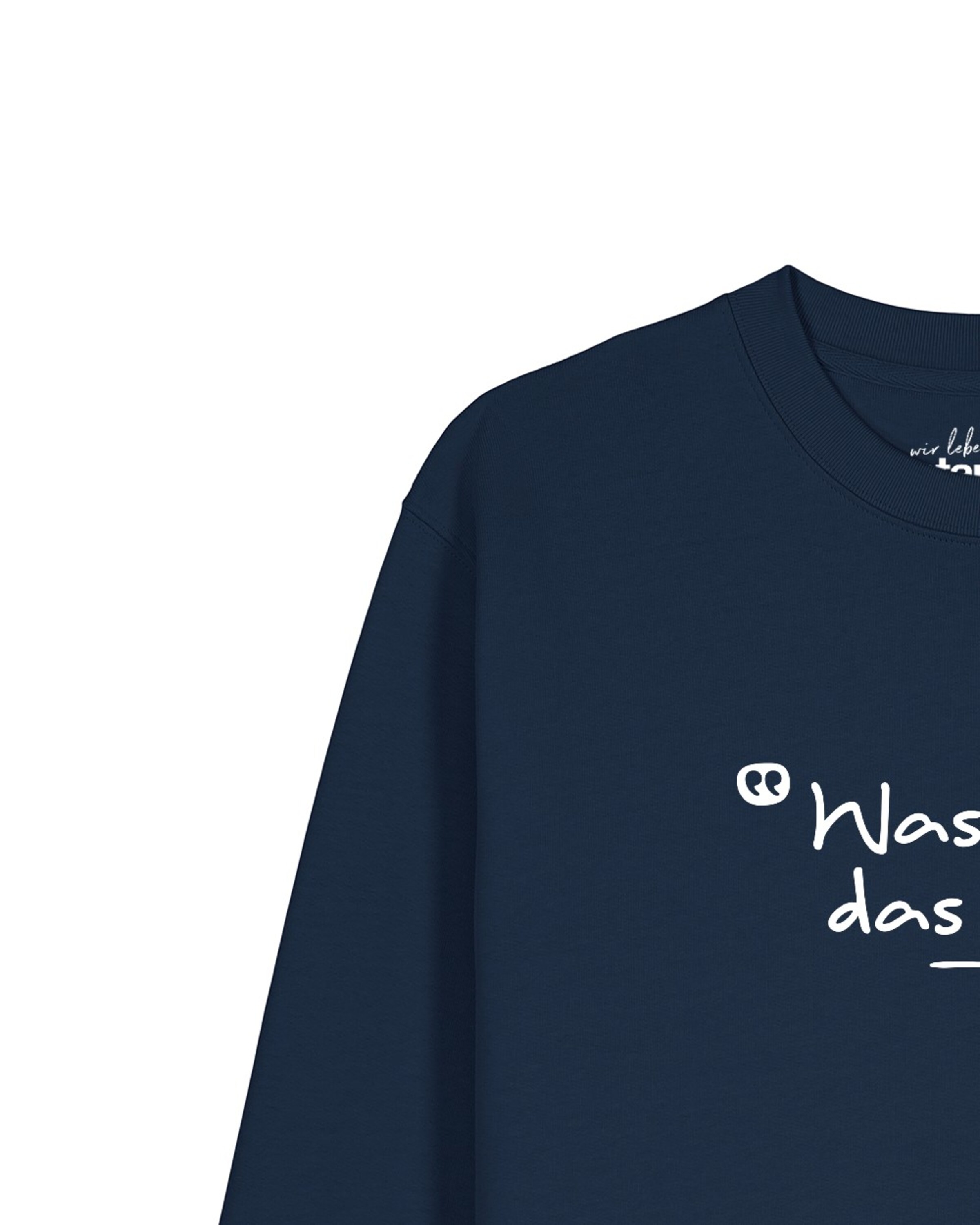 Sweat-shirt 'Was muss das muss' Watapparel en bleu