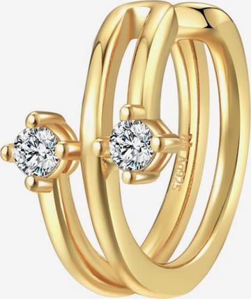 Hey Happiness - Pendientes 'Duo' en oro: frente