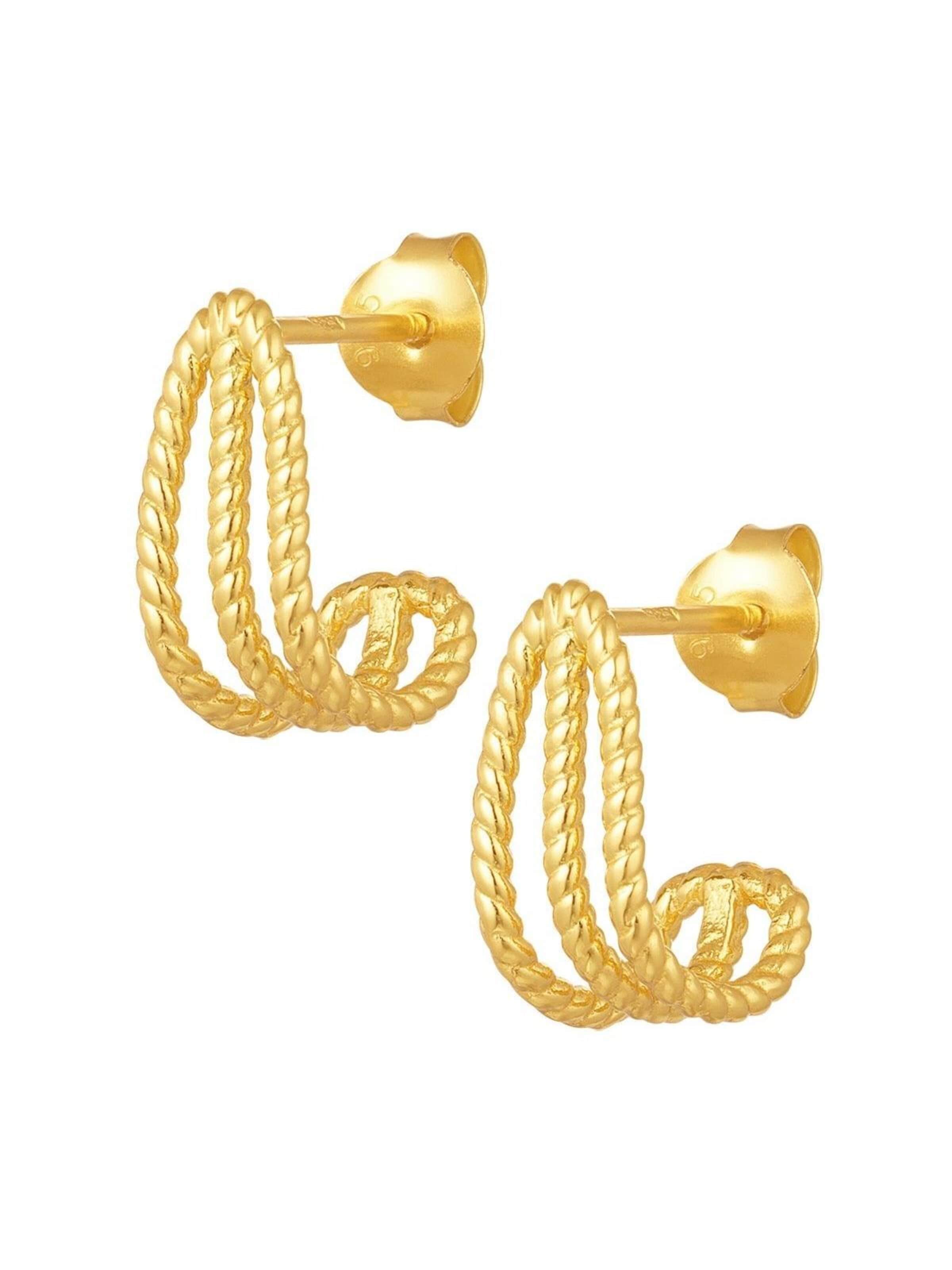 Cala Rose Ohrringe 'NIKA'‌‌‌‌‌‌‌‌‌‌ in Gold: Vorderseite