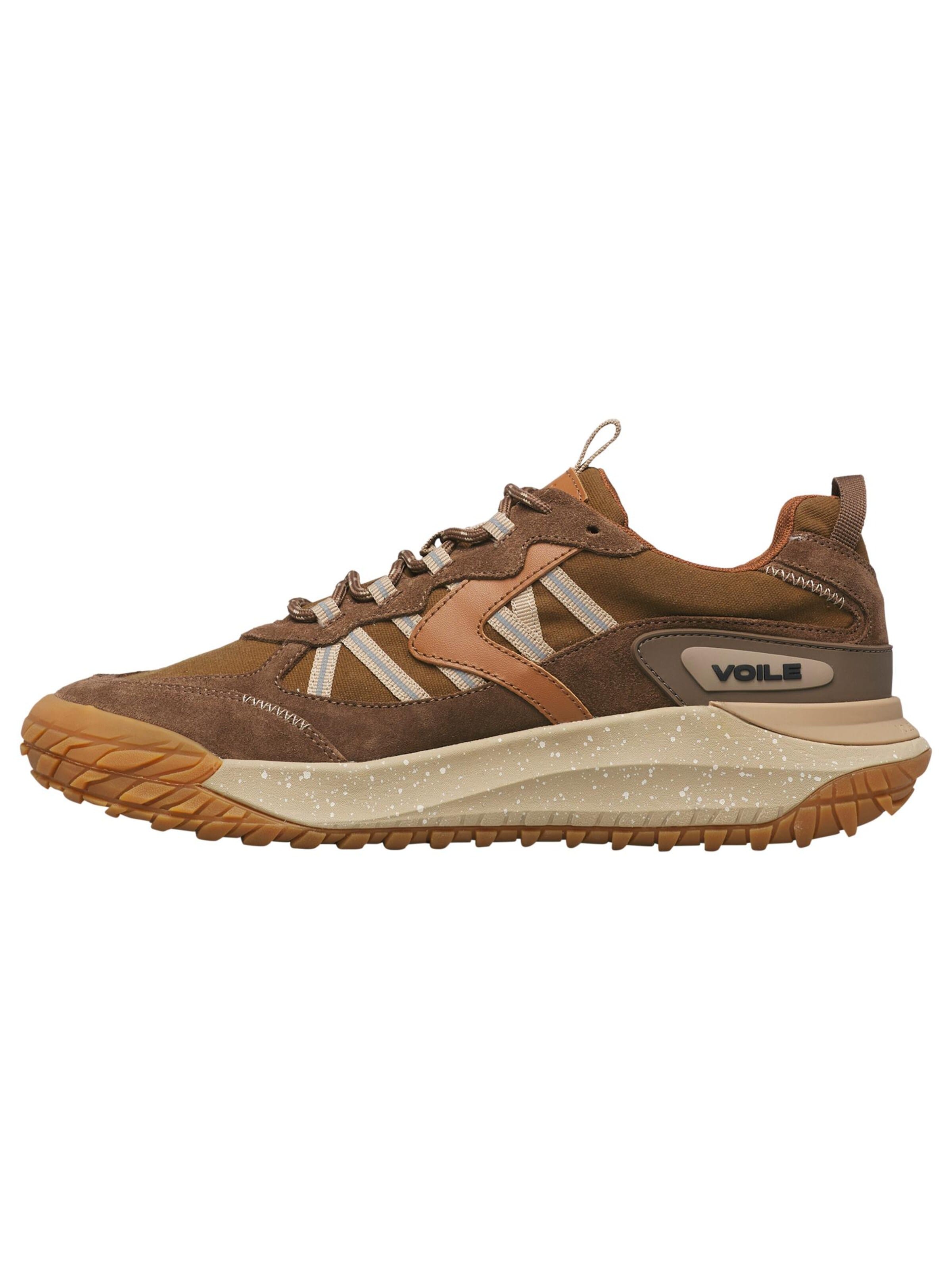 Baskets basses 'CLUB ACT 2 M.' Voile blanche en marron : devant