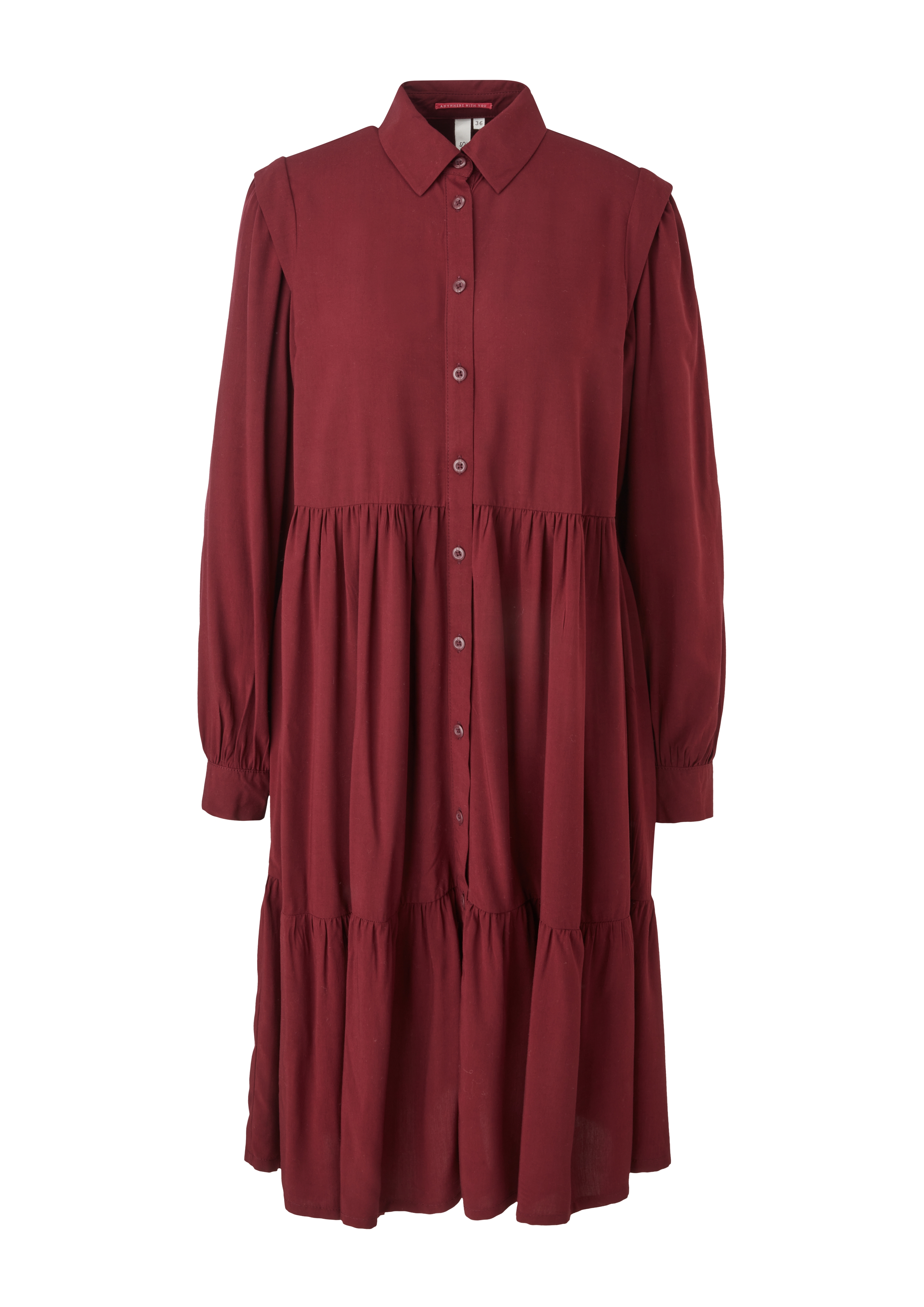 Odzież Kobiety Q/S by s.Oliver Sukienka koszulowa w kolorze Ciemnoczerwonym 