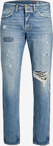 Coupe slim Jean 'MIKE' JACK & JONES en bleu : devant