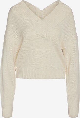 Pullover 'Sanny' di Noisy may in beige: frontale