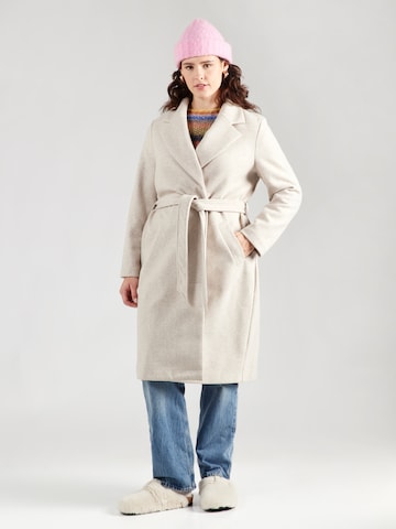 Vero Moda Curve Between-seasons coat 'VMFortune Aya' in Beige: front