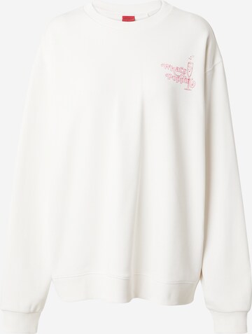 HUGO Sweatshirt i vit: framsida