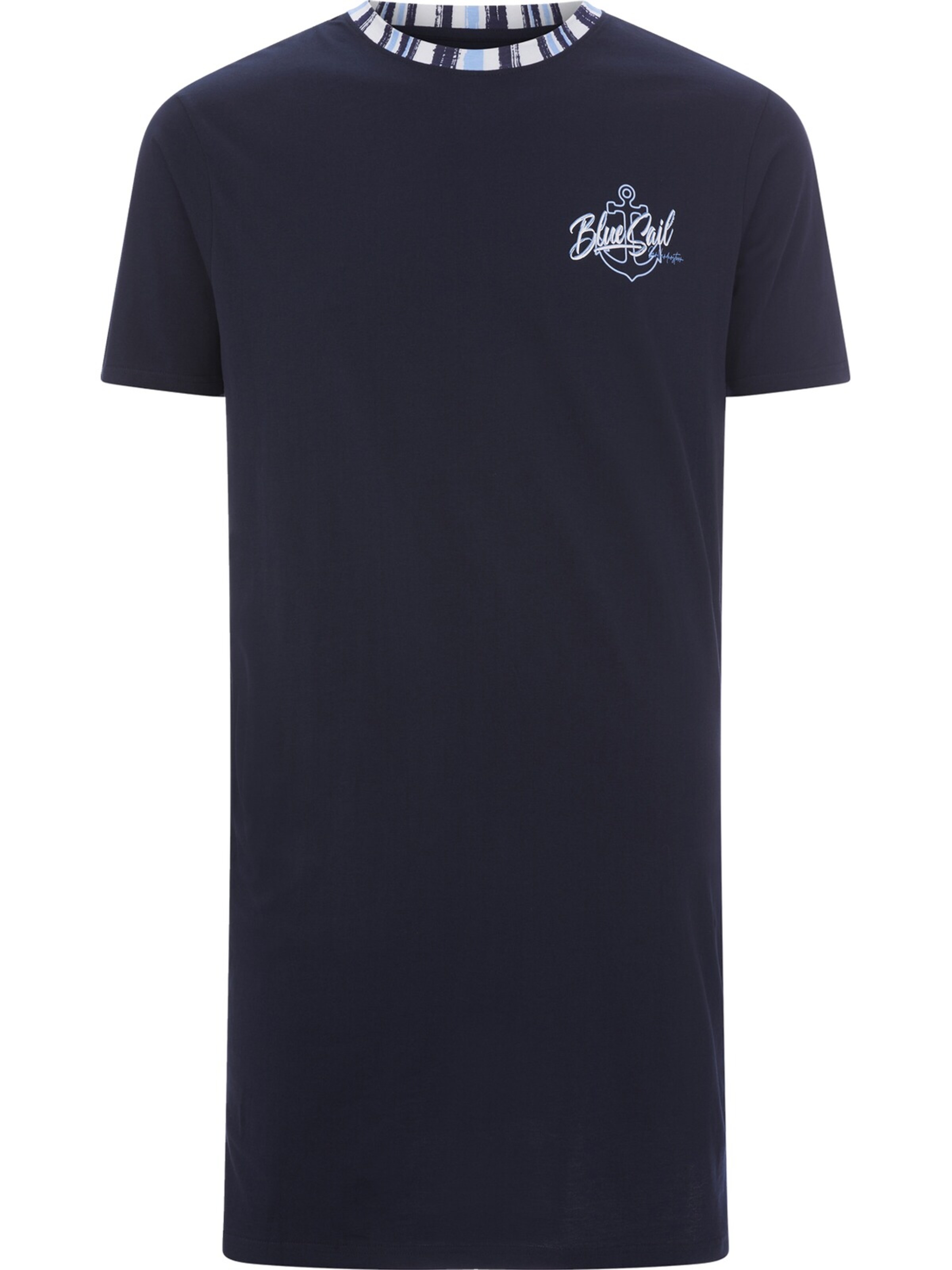 Jan Vanderstorm Nachthemd 'Ruwin' in Blau: Vorderseite