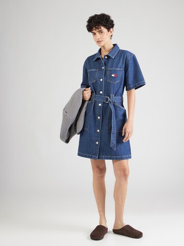 Tommy Jeans Blusekjole i blå: forside
