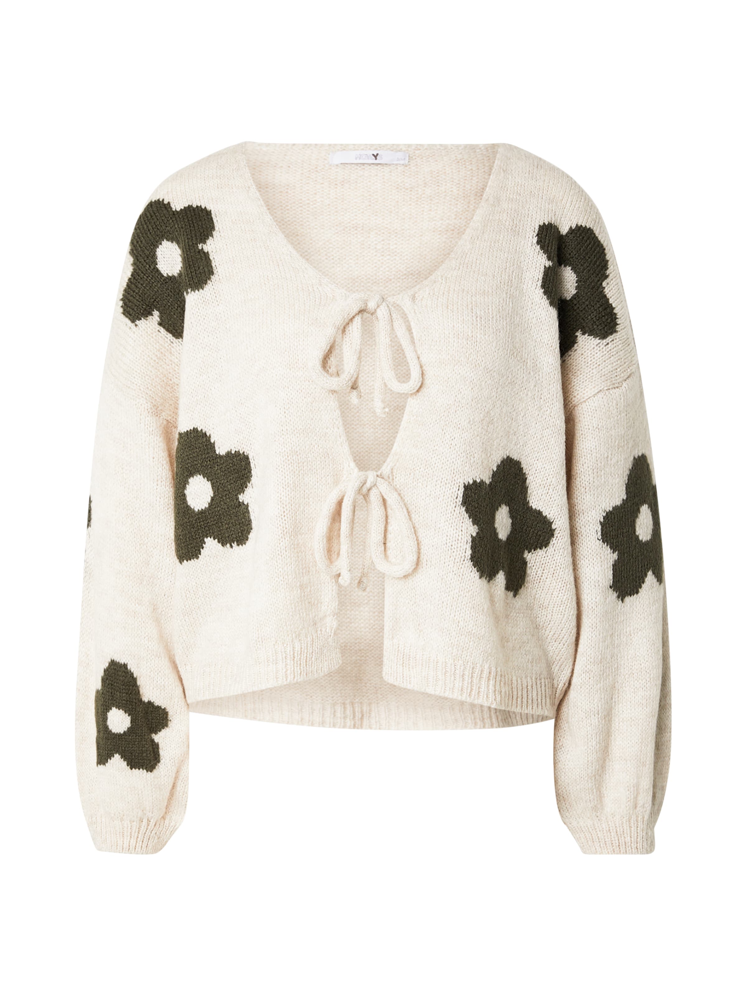 Geacă tricotată 'Am44elie' Hailys pe bej deschis / verde închis, Vizualizare produs