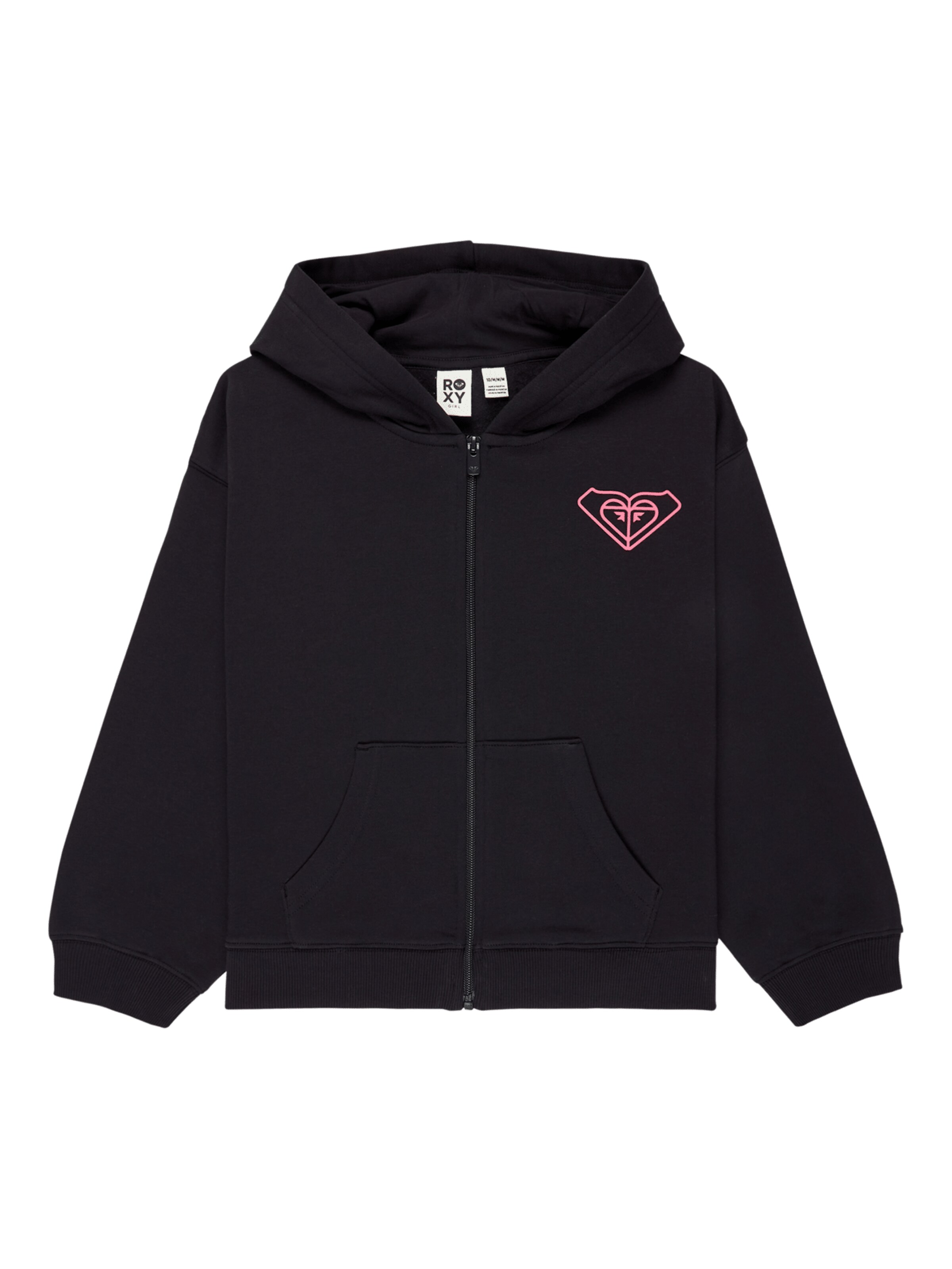 ROXY Sweatjacke 'Midnight Hike' in Schwarz: Vorderseite