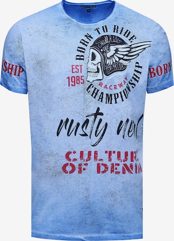 Rusty Neal T-Shirt in Blau: Vorderseite