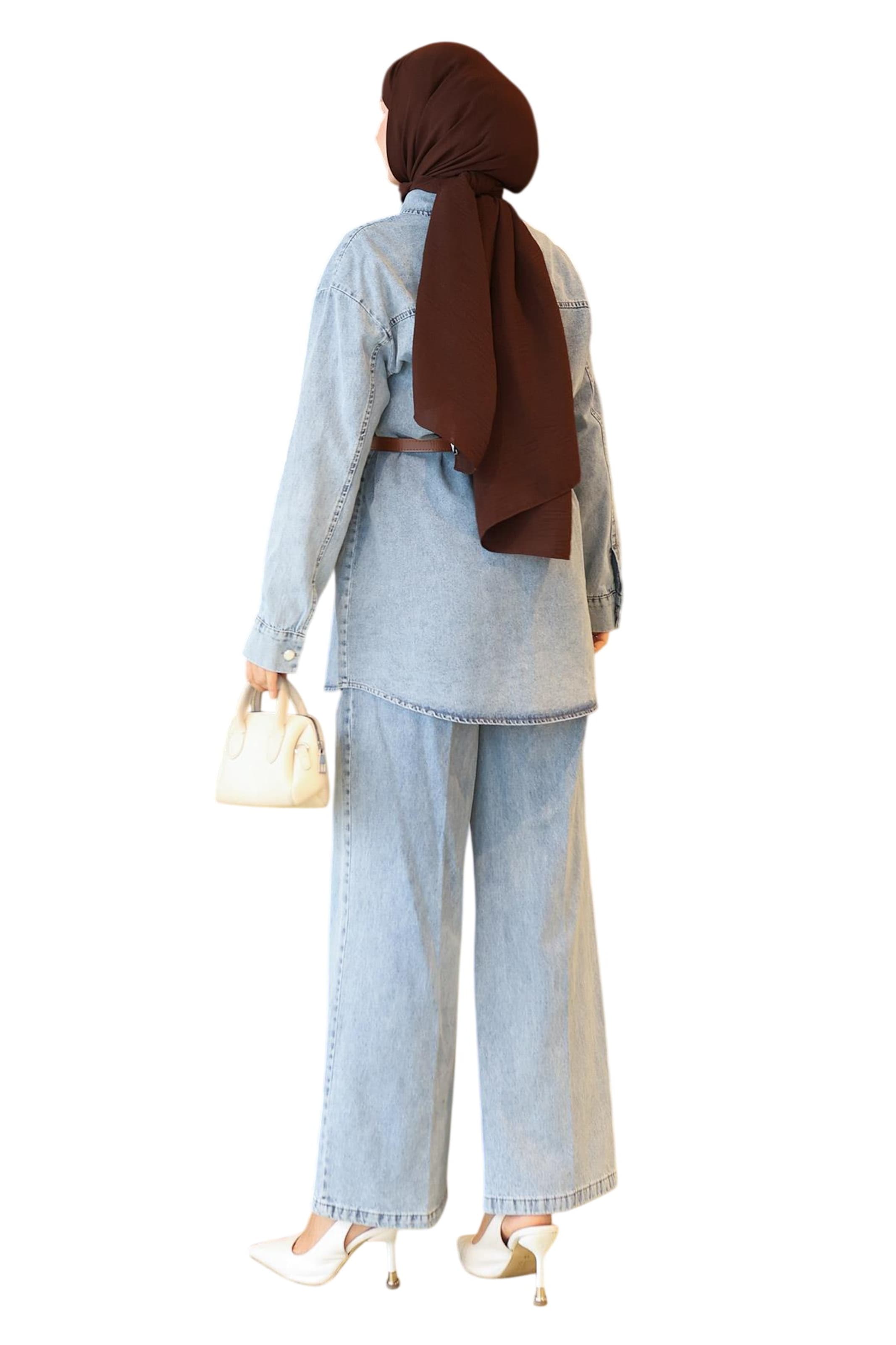 Chemisier MODAMIHRAM en bleu