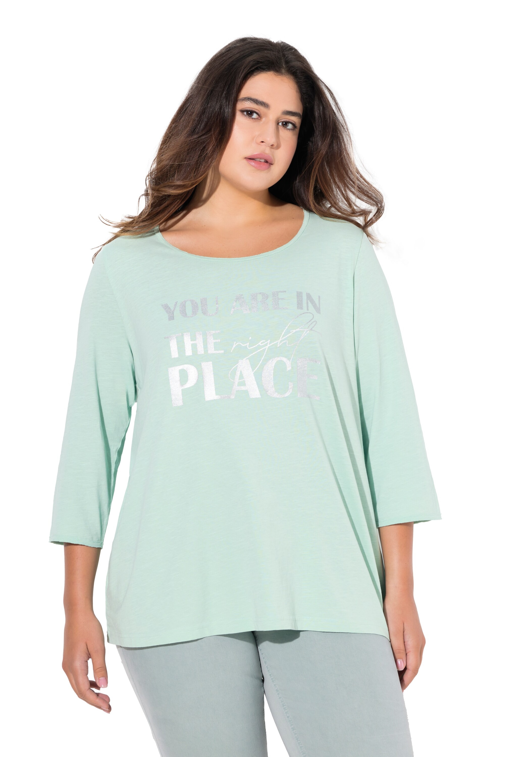 Ulla Popken Shirt in Grün: Vorderseite