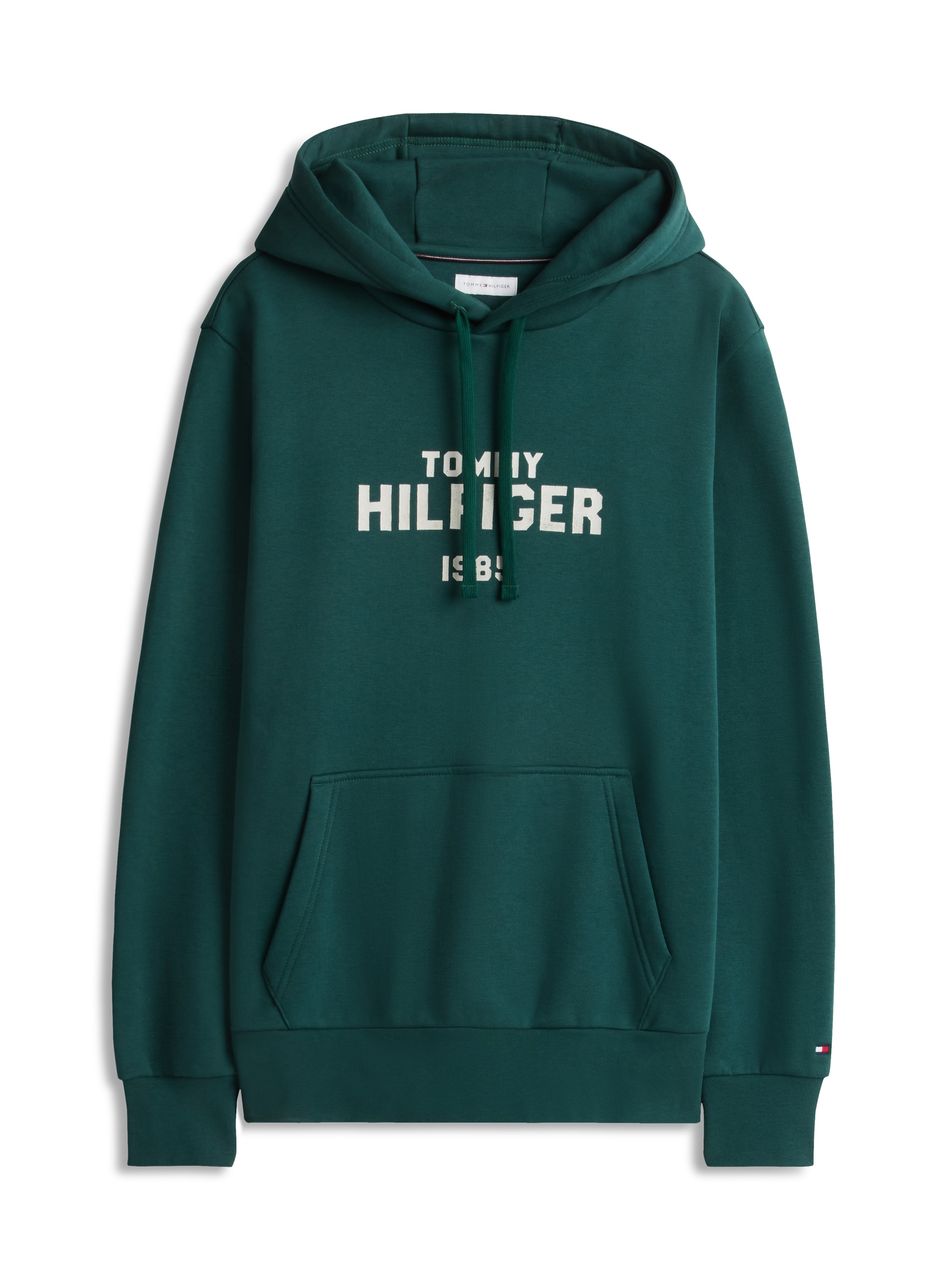 žalia TOMMY HILFIGER Megztinis be užsegimo: priekis