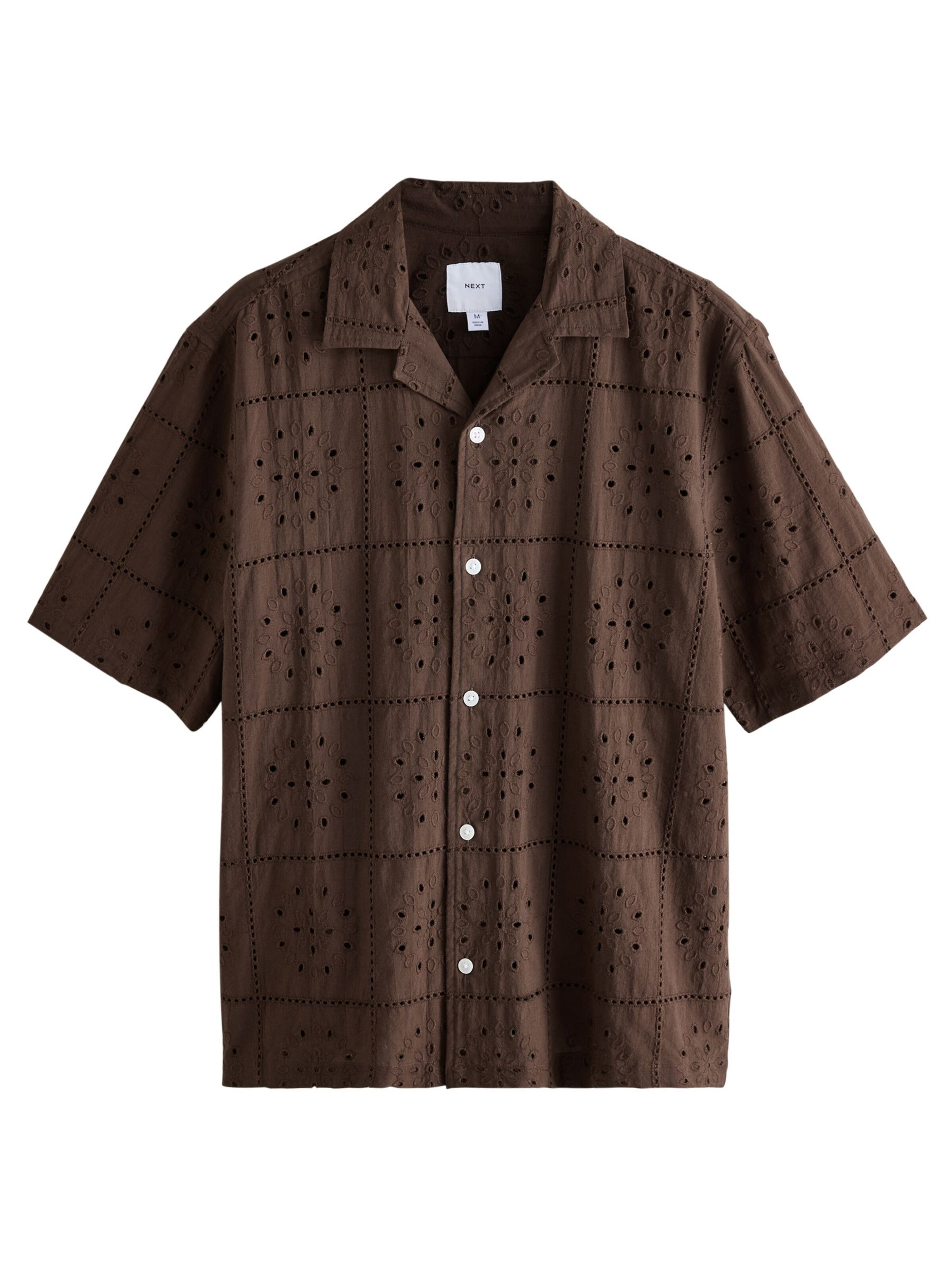 Next Regular fit Srajca | rjava barva: sprednja stran