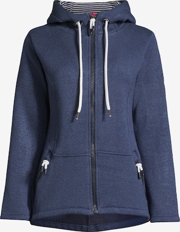 salzhaut Sweatvest in Blauw: voorkant