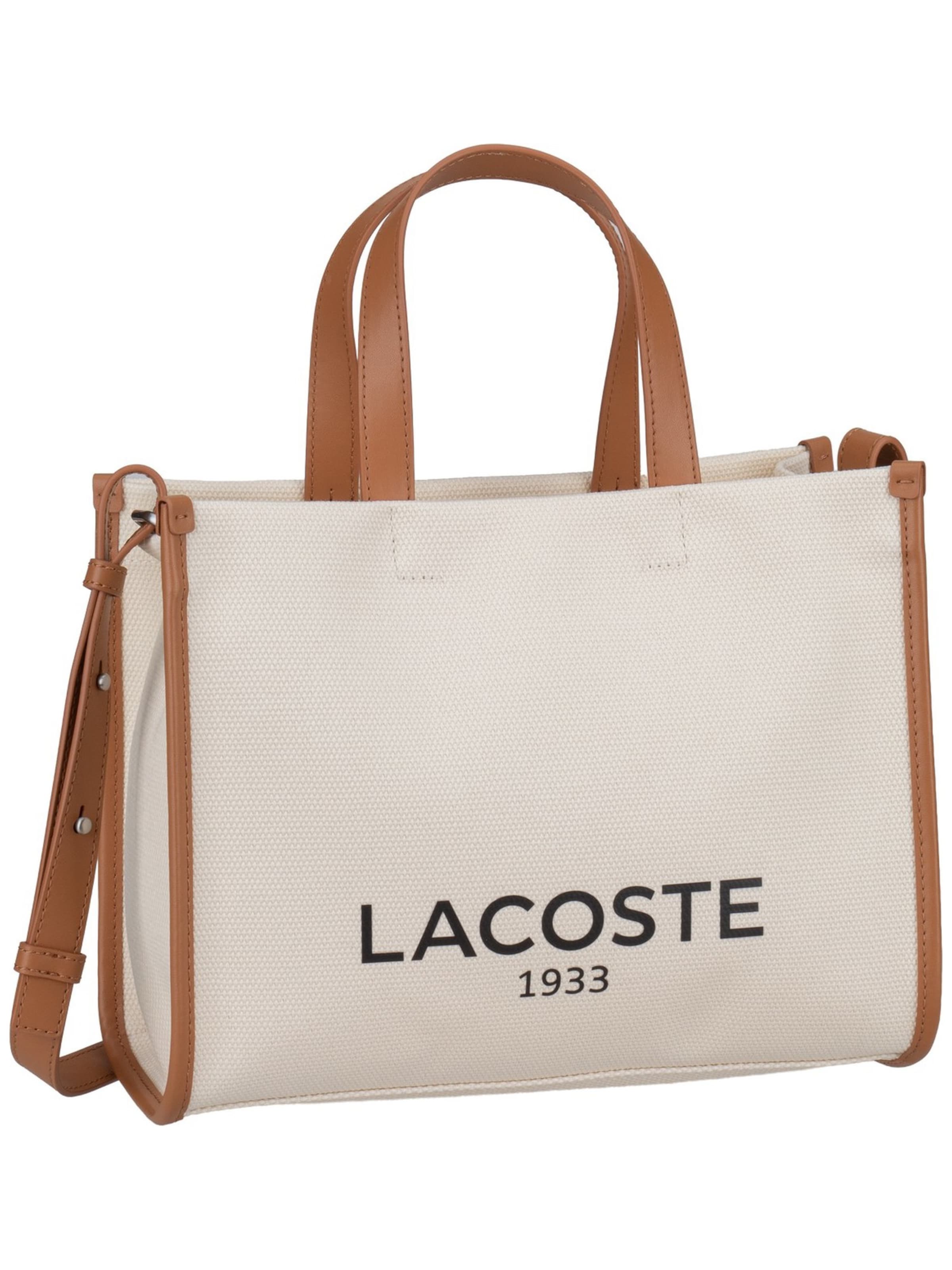 LACOSTE Shopper ' Heritage Canvas Shopping ' in Beige: front