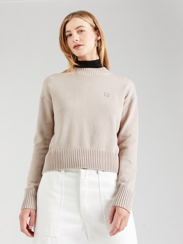 Calvin Klein Jeans Pullover in Beige: Vorderseite
