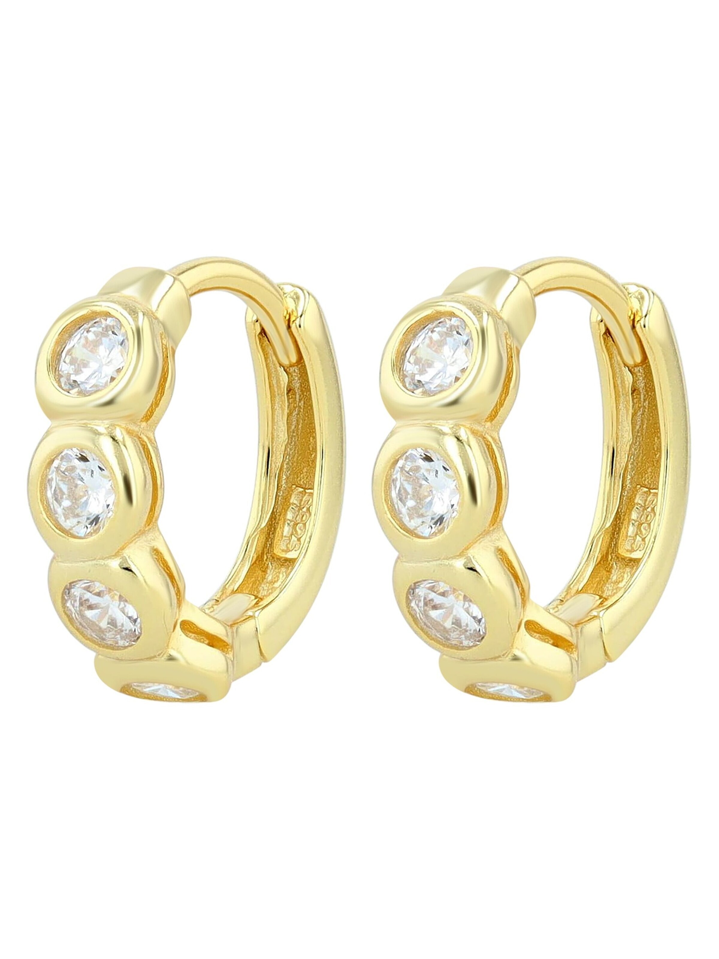 Akzent Ohrringe 'Charlyn, 925 Sterlingsilber, langlebig'‌‌‌‌‌‌ in Gold: Vorderseite