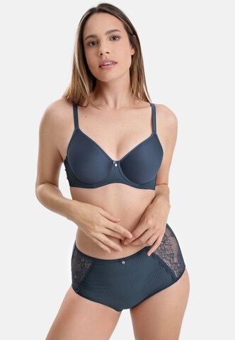 sassa T-shirt Bra 'BEAUTIFUL' in Blue: front