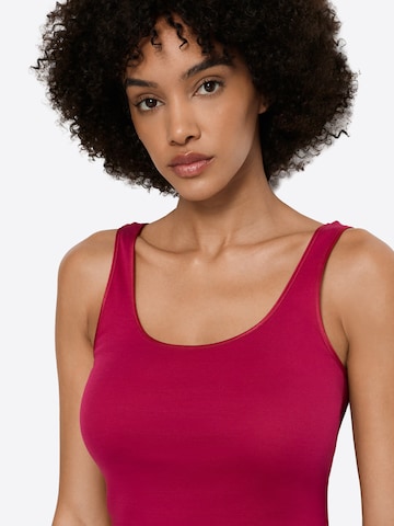 Hanro - Top ' Cotton Seamless ' em vermelho