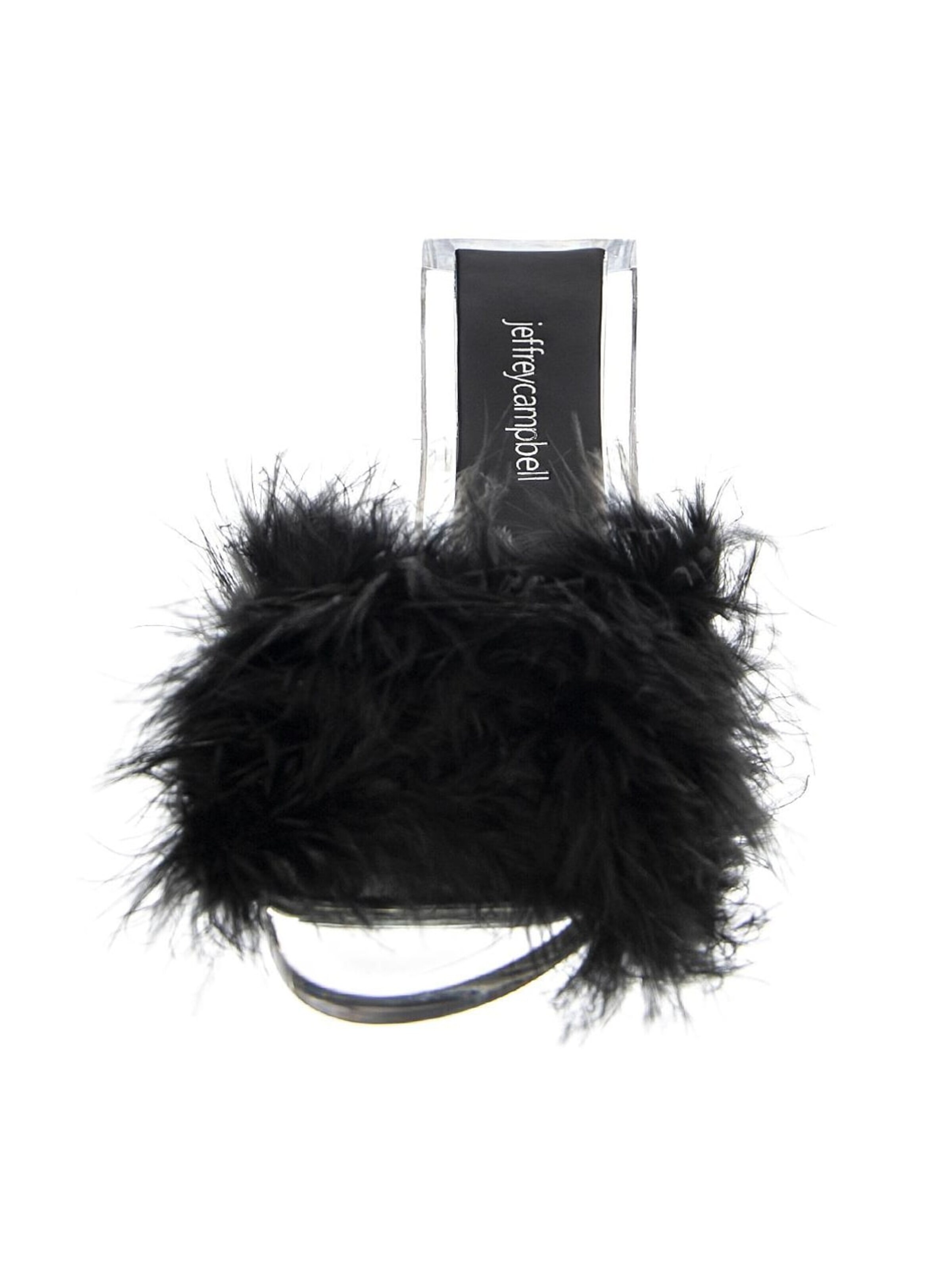 Jeffrey Campbell Sandały 'Womens Luxuries Black Faux Suede+Fur Sandals' w kolorze czarny