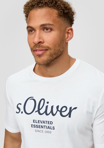 s.Oliver Red Label Big & Tall T-shirt i vit