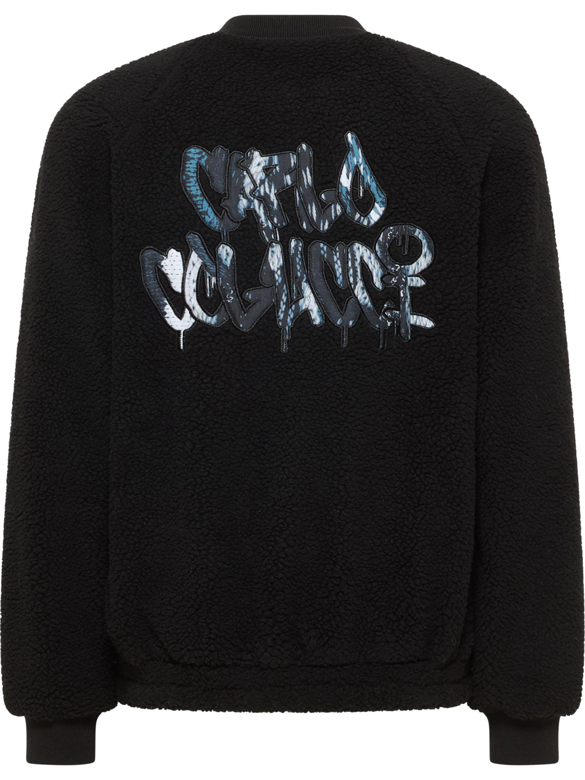 Carlo Colucci Fleece jas 'Espositello' in Zwart