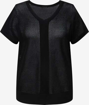 Pull-over Ulla Popken en noir : devant