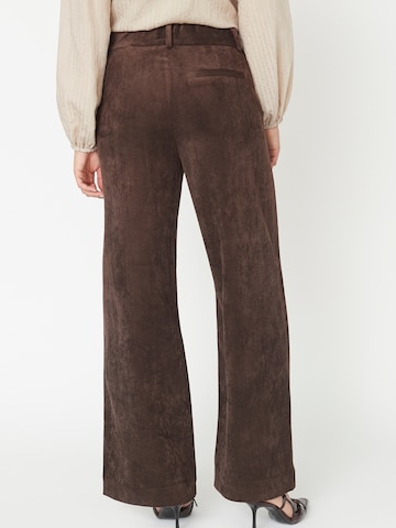 Loosefit Pantalon 'Daisy' co'couture en marron