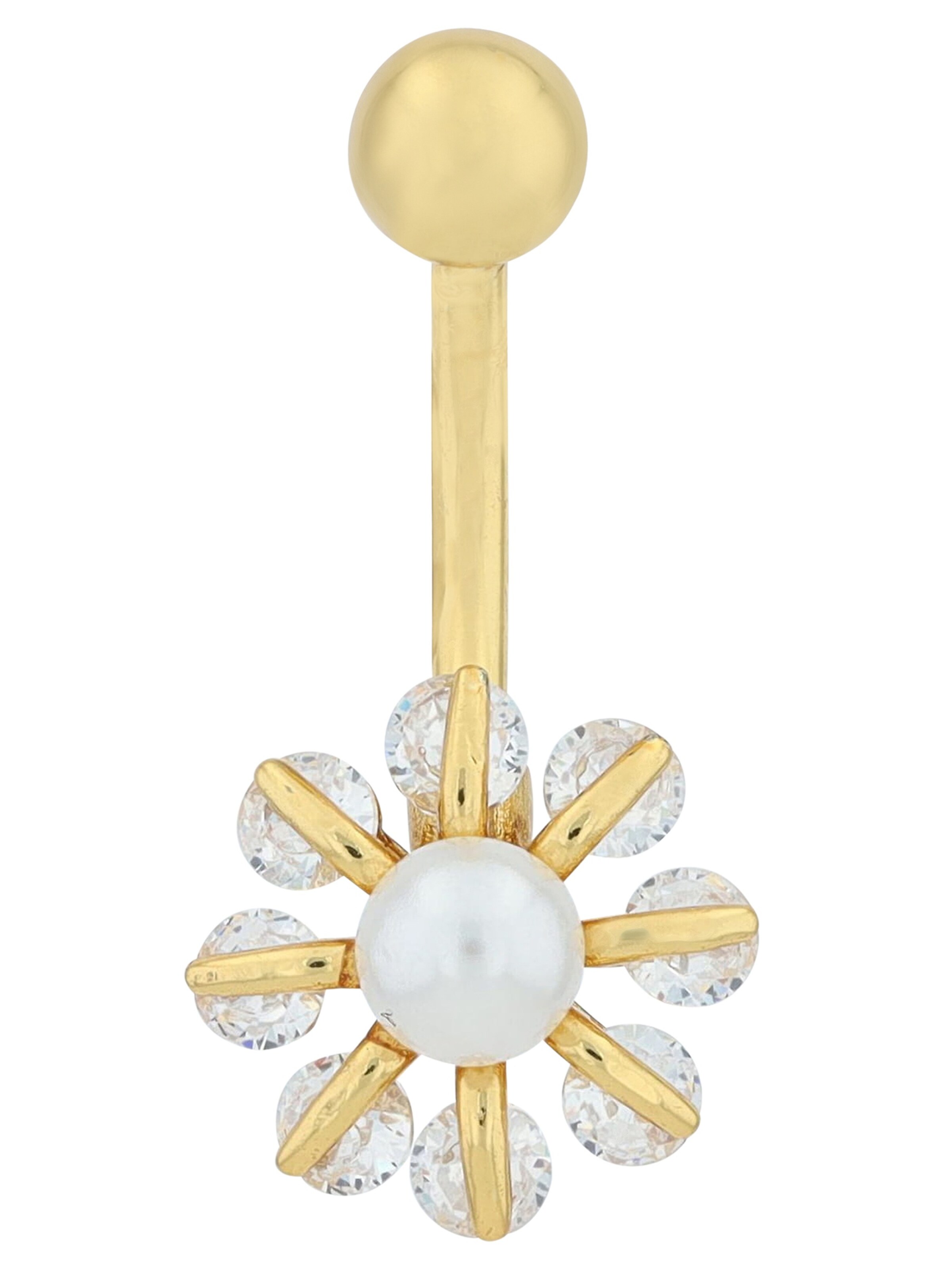 Akzent Piercingschmuck 'Zirkonia'‌‌‌‌‌‌‌‌‌ in Gold