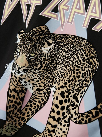 NAME IT Shirt 'Jikki Def Leppard' in Black