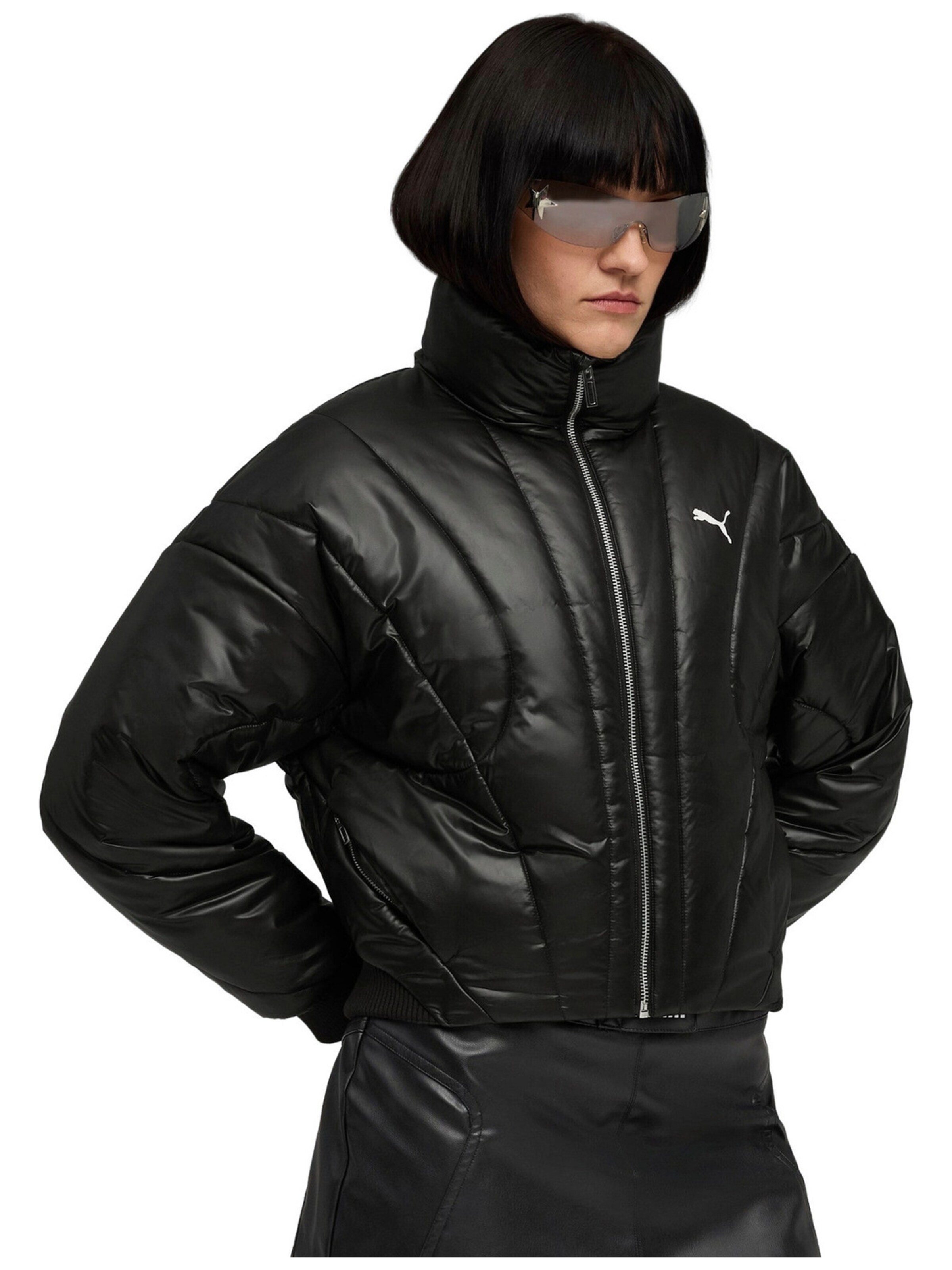 PUMA - Chaqueta de entretiempo 'Puma Dare To Puffer Jacket' en negro: frente