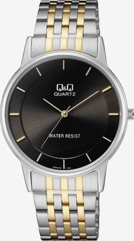 Montre à affichage analogique Q&Q en argent : devant