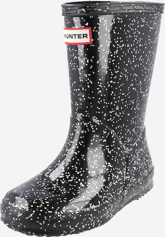 HUNTER Rubber Boots in Black: front